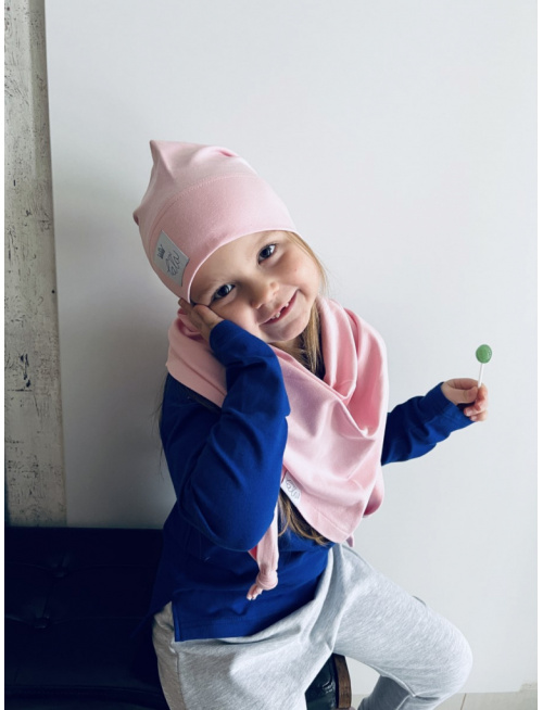 Šatka tepláková jednofarebná EXTRA MAXI - baby ružová