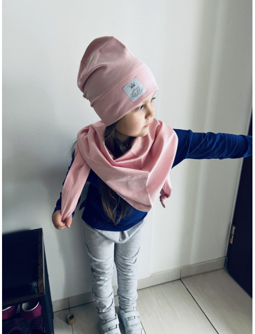 Šatka tepláková jednofarebná EXTRA MAXI - baby ružová