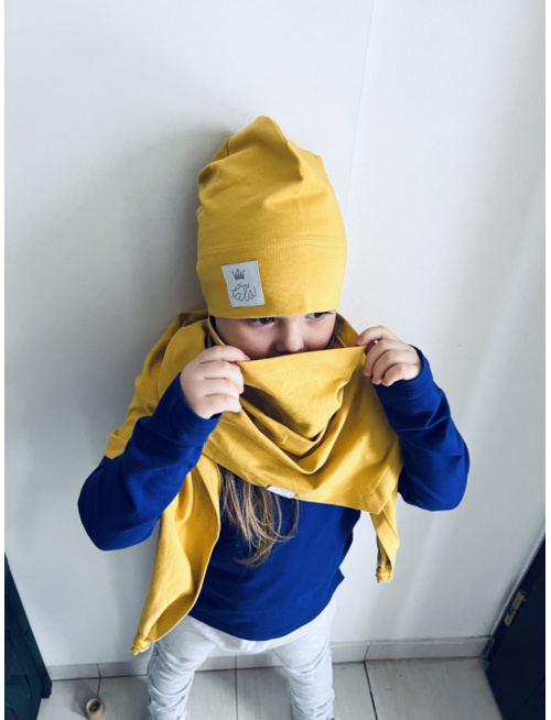 Šatka tepláková jednofarebná EXTRA MAXI - horčicová