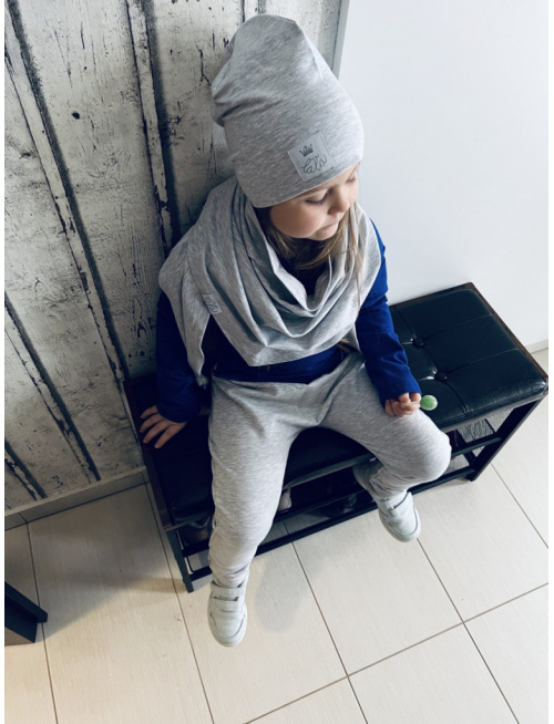 Šatka tepláková jednofarebná EXTRA MAXI - melír sivá