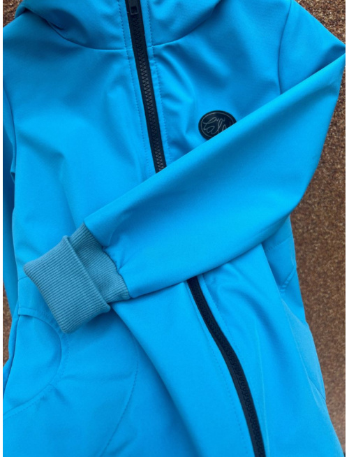 Softshell bunda/parka s rastúcou manžetou - jar/JESEŇ - tyrkys - POSLEDNÝ KUS