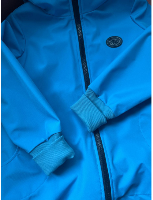 Softshell bunda/parka s rastúcou manžetou - jar/JESEŇ - tyrkys - POSLEDNÝ KUS