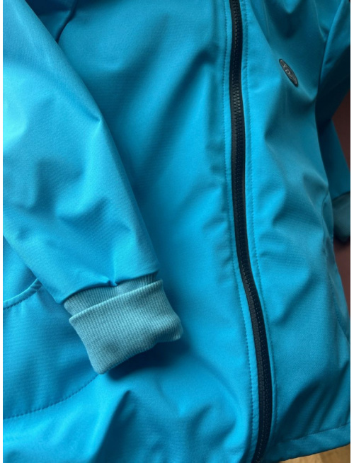 Softshell bunda/parka s rastúcou manžetou - jar/JESEŇ - tyrkys - POSLEDNÝ KUS