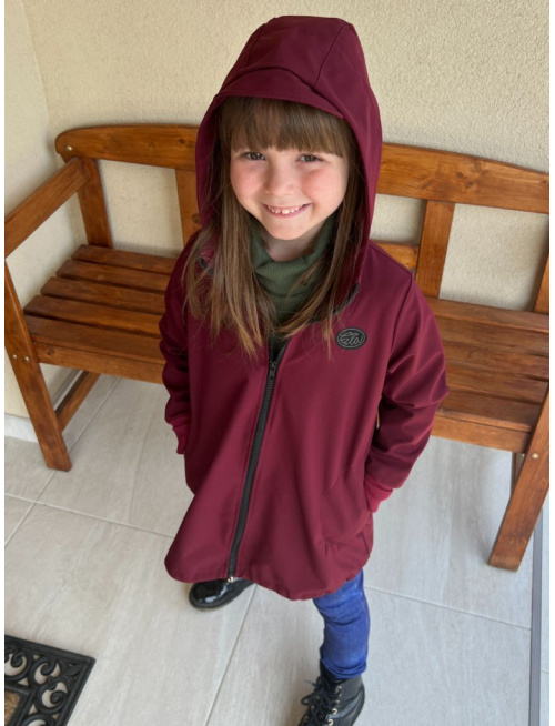 Softshell bunda/parka s rastúcou manžetou - jar/JESEŇ - bordová - POSLEDNÝ KUS
