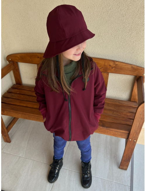 Softshell bunda/parka s rastúcou manžetou - jar/JESEŇ - bordová - POSLEDNÝ KUS