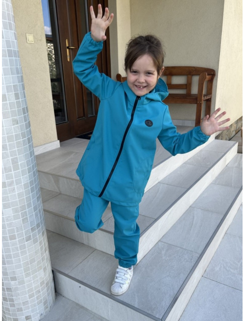 Softshell bunda/parka - jar/JESEŇ - petrolej