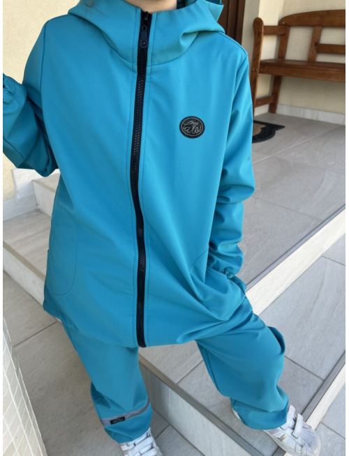 Softshell bunda/parka - jar/JESEŇ - petrolej