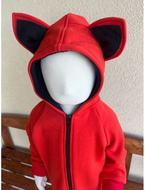 Overal - warmkeeper - MAČKA/LÍŠKA/VLK - tehlová