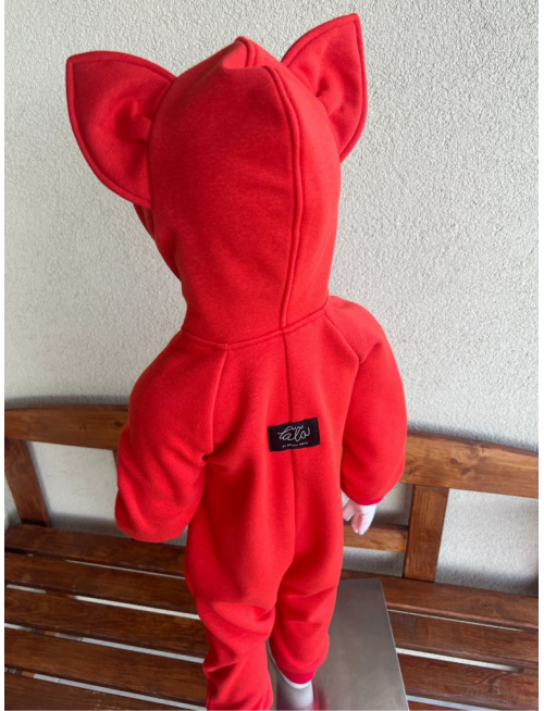 Overal - warmkeeper - MAČKA/LÍŠKA/VLK - tehlová