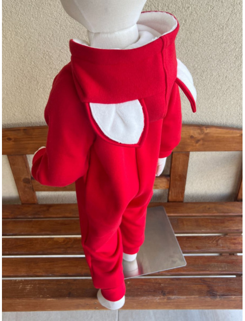 Overal - warmkeeper - MAČKA/LÍŠKA/VLK - červená