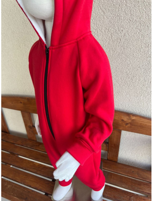 Overal - warmkeeper - MAČKA/LÍŠKA/VLK - červená