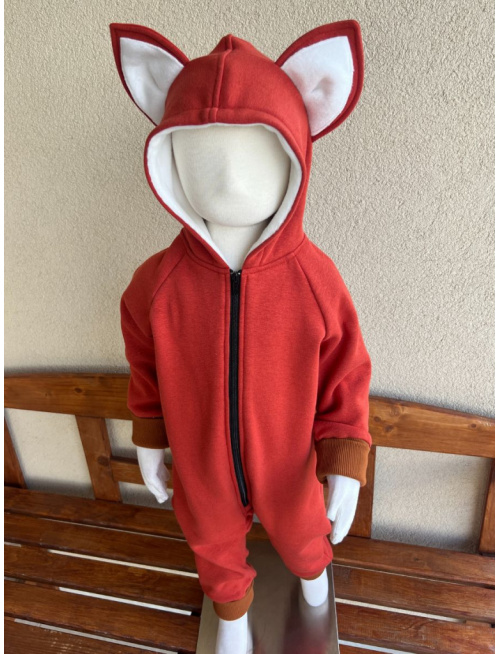 Overal - warmkeeper - MAČKA/LÍŠKA/VLK - terakota