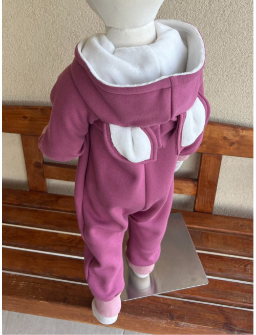 Overal - warmkeeper - MAČKA/LÍŠKA/VLK - tmavá staroružová