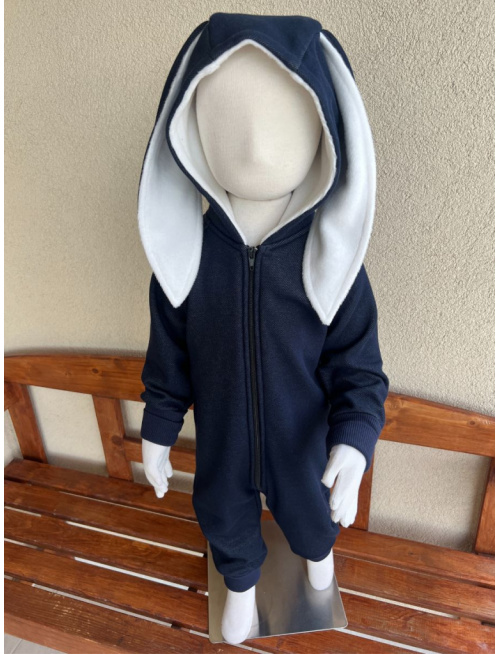 Overal - warmkeeper - ZAJAČIK - riflová tmavomodrá