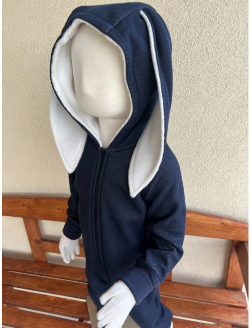 Overal - warmkeeper - ZAJAČIK - riflová tmavomodrá