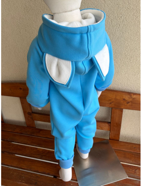 Overal - warmkeeper - MAČKA/LÍŠKA/VLK - nebíčková modrá