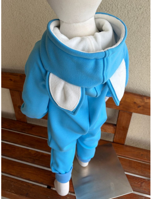 Overal - warmkeeper - MAČKA/LÍŠKA/VLK - nebíčková modrá