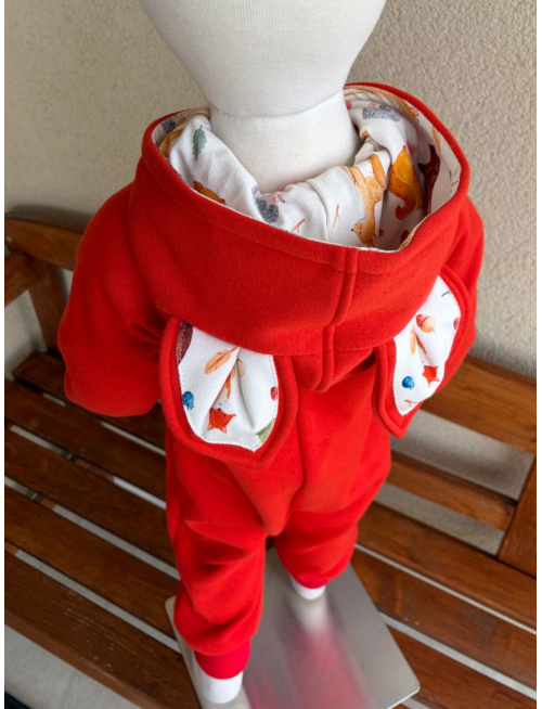 Overal - warmkeeper - MACKO - tehlová + vzor