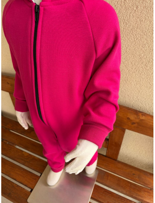 Overal - warmkeeper - ZAJAČIK - fuchsia + vzor 