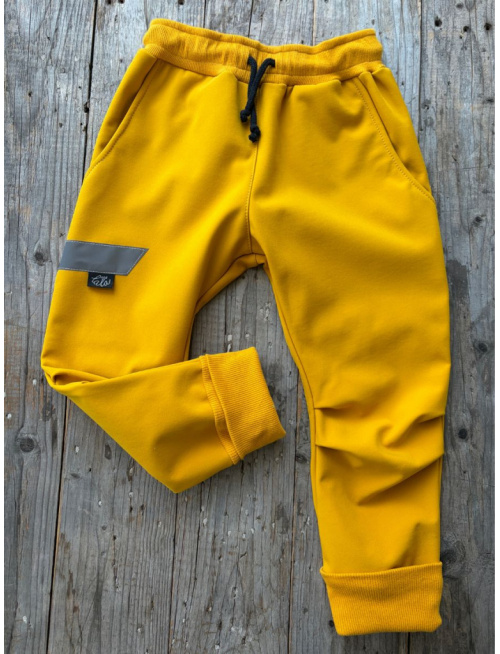 Softshell gate NEW s rastúcou manžetou - jeseň/ZIMA - horčicová