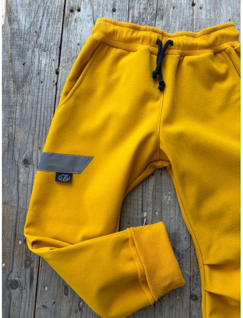 Softshell gate NEW s rastúcou manžetou - jeseň/ZIMA - horčicová