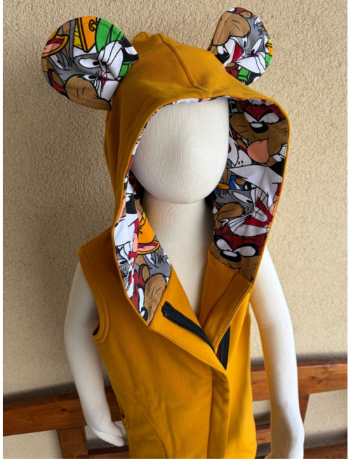 Rastúca PARMA vesta so šikmozipsom a uškami - ALEX