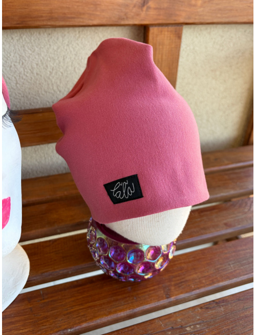 Parma šmolko čiapka - jahodová - dvojvrstvová