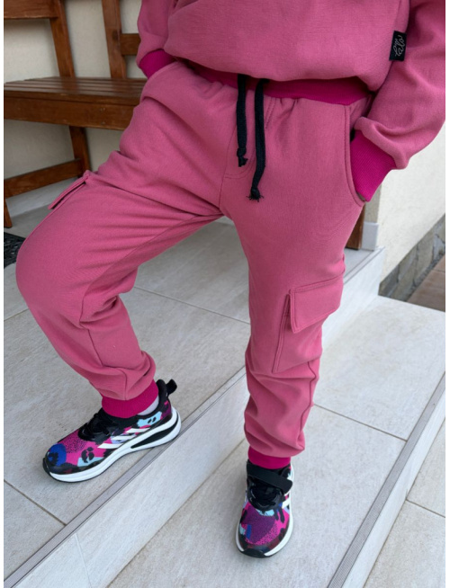 PARMA KAPSOVÉ gate ELIT s vreckami a rastúcou manžetou - jahodová