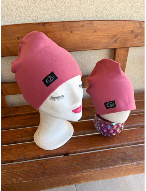 Parma šmolko čiapka - jahodová - dvojvrstvová