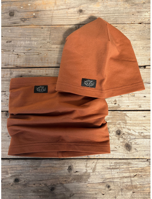 Šmolko čiapka + tunel (jednofarebný set) - čokoláda