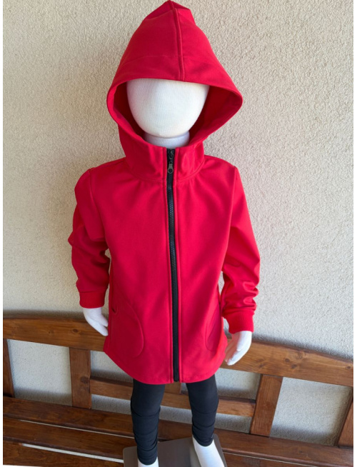 Rastúca softshell bunda s rovnozipsom a stojačikovou kapucňou - ALEX - jeseň/ZIMA