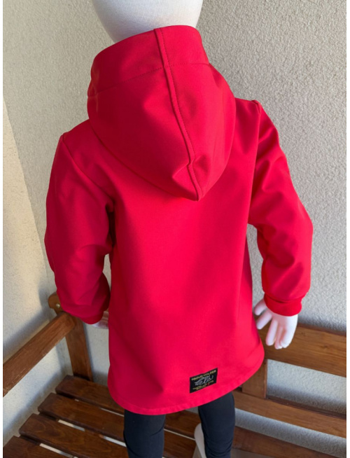 Rastúca softshell bunda s rovnozipsom a stojačikovou kapucňou - ALEX - jeseň/ZIMA