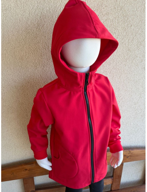 Rastúca softshell bunda s rovnozipsom a stojačikovou kapucňou - ALEX - jeseň/ZIMA