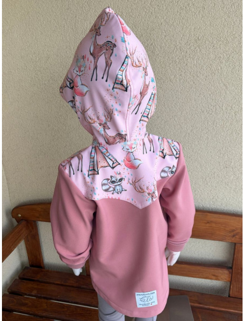 Rastúca softshell bunda s rovnozipsom a stojačikovou kapucňou - ALEX kombinovaná - jeseň/ZIMA - LEN DO VYPREDANIA ZÁSOB
