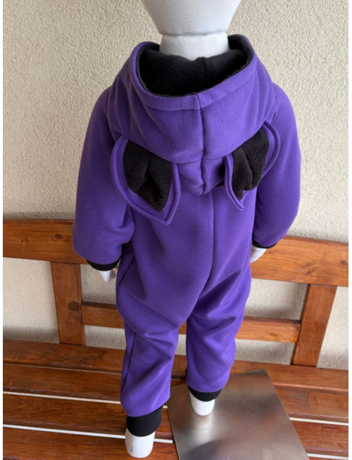 Overal - warmkeeper - MAČKA/LÍŠKA/VLK - fialová